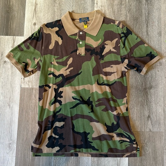Boys Ralph Lauren Camo Polo - Picture 1 of 7